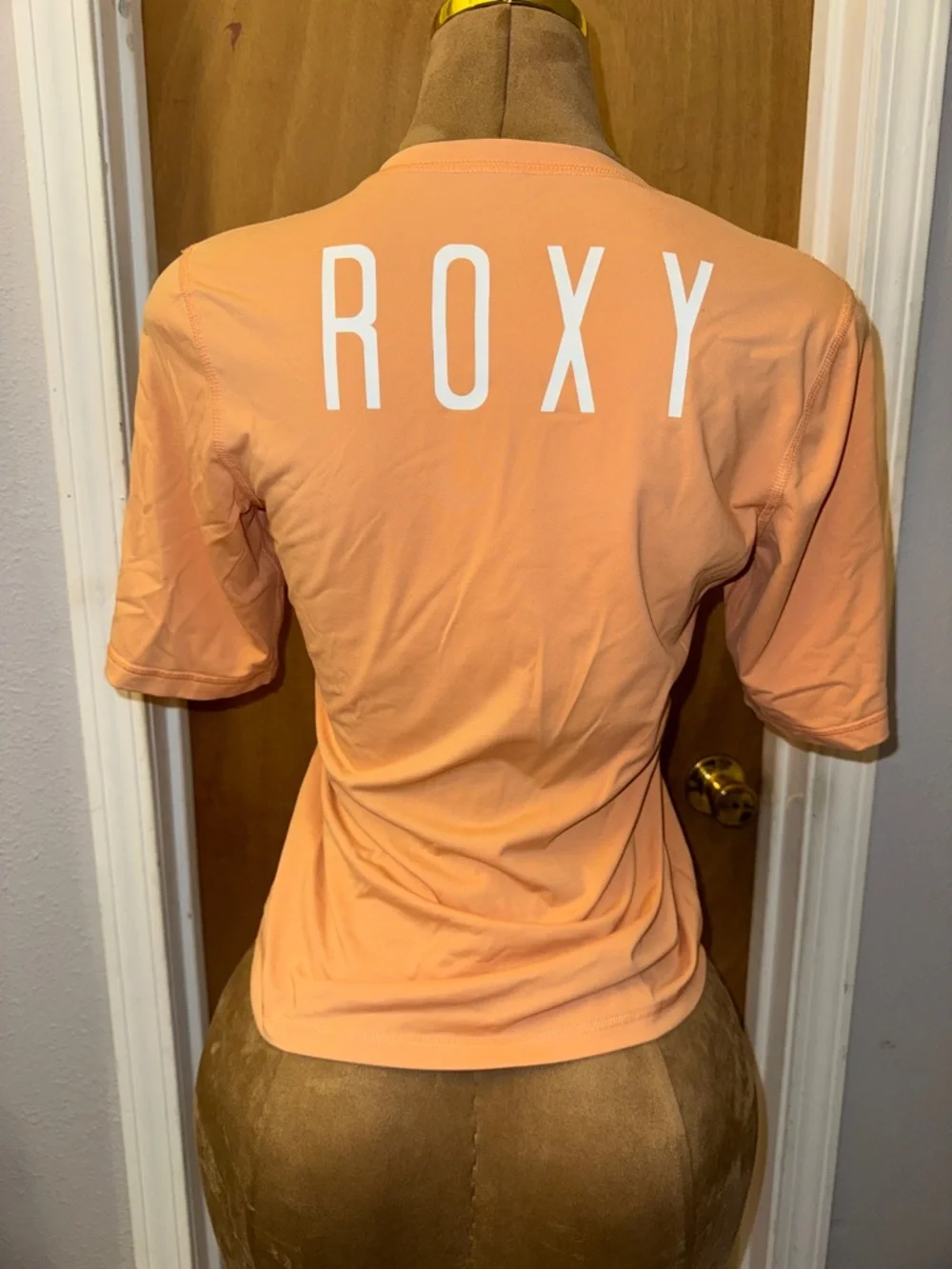 ROXY UPF 50+ Sun Protection Swim Shirt, Orange, Women’s/ Juniors Sz S Beach